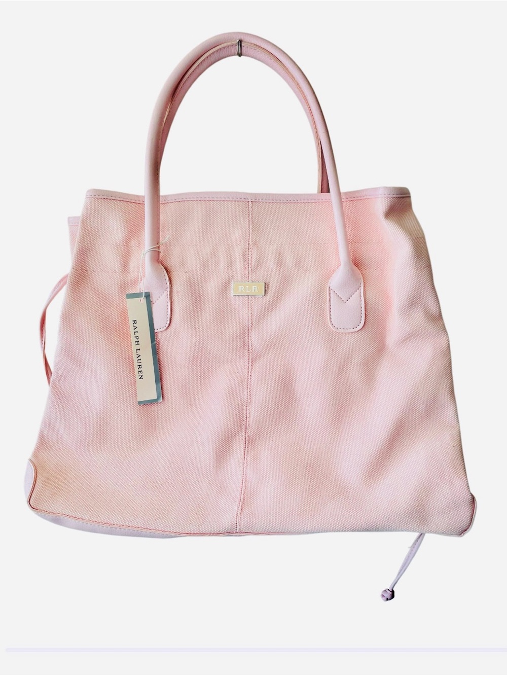 Ralph Lauren Soft Pink Tote with Logo Plaque